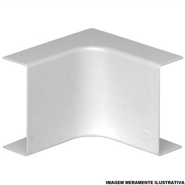 Mata Junta Cotovelo 90G PVC Interna para Canaleta 50x20 mm Branca Sistema X