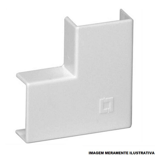 Mata Junta Cotovelo 90G PVC para Canaleta 50x20 mm Branca Sistema X