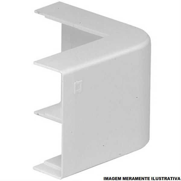 Mata Junta Cotovelo 90G PVC Externa para Canaleta 50x20 mm Branca Sistema X