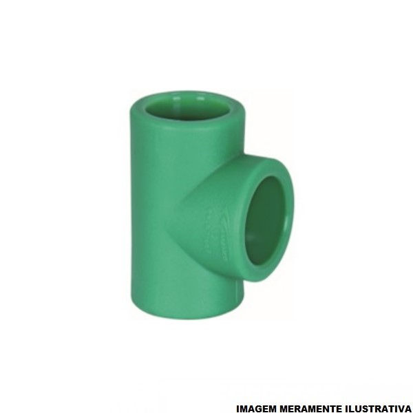 Te Fêmea/Fêmea/Fêmea Redução Extrema 25x20x20 mm PPR Verde Água Quente