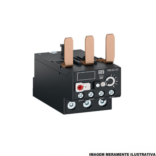 Relé Sobrecarga Relé Sobrecarga Tripolar RWL67-2D 32,00-50,00A 1NA+1NF para CWL50-95 Conexão para Parafuso