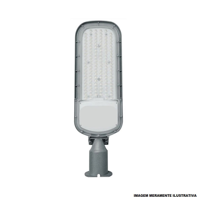 Luminária pública Led Luminária Pública LED 100W Alumínio Bright para Poste 5000K 12000 lm Bivolt IP66 50.000H