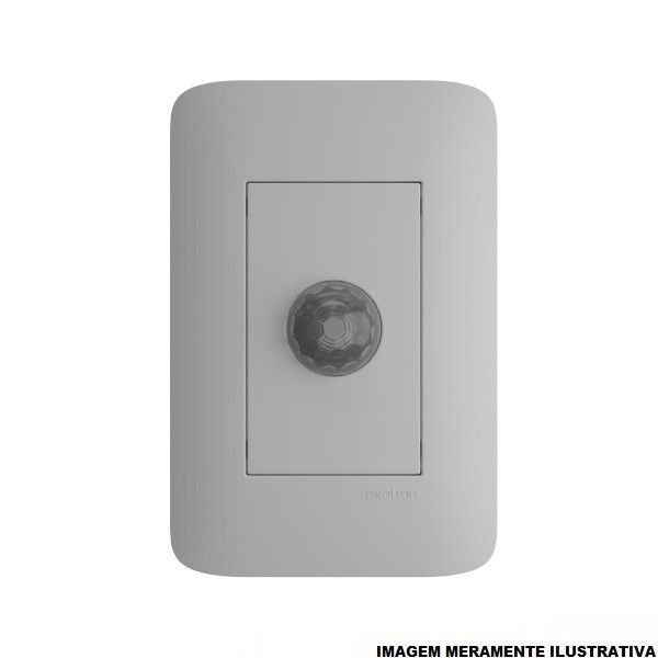 Sensor Presença Parede Embutir para Caixa 4x2 110G Bivolt Branco Alcance 10 M com Controle DIP