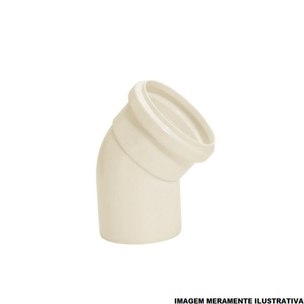 Joelho PVC 45G 75 mm Classe 8 Branco Esgoto