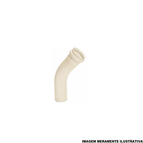 Curva PVC 45G Longa 150 mm Classe 8 Branca Esgoto