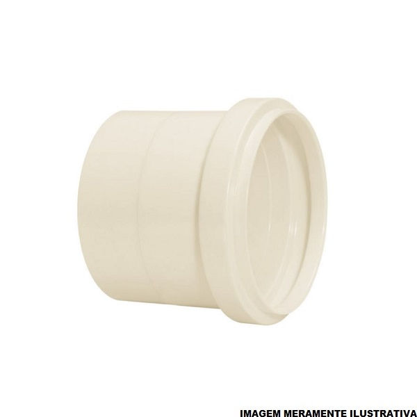 Luva PVC Simples 100 mm Classe 8 Branca Esgoto