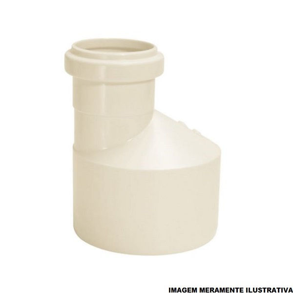 Redução Redução Excêntrica PVC 150x100 mm Classe 8 Branca Esgoto