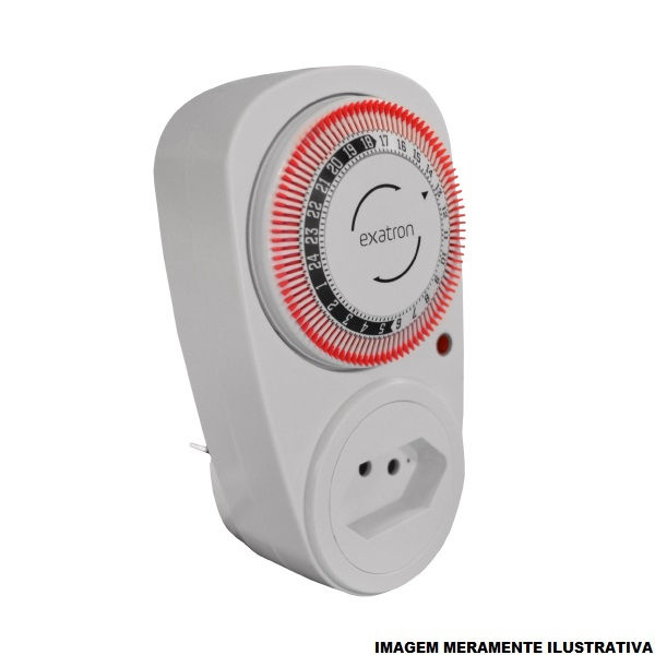 Relé Programador Relé Programador Temporizador Analógico 10A Bivolt 96PRG Plugue/Tomada