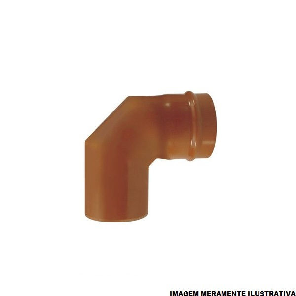 Joelho PVC 90G 100 mm Coletor Laranja Esgoto/Água Pluvial