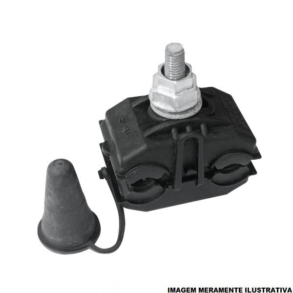 Conector Perfurante Derivação Cobre Estanhado P-25-150,00 mm² D-25-150,00 mm² Preto