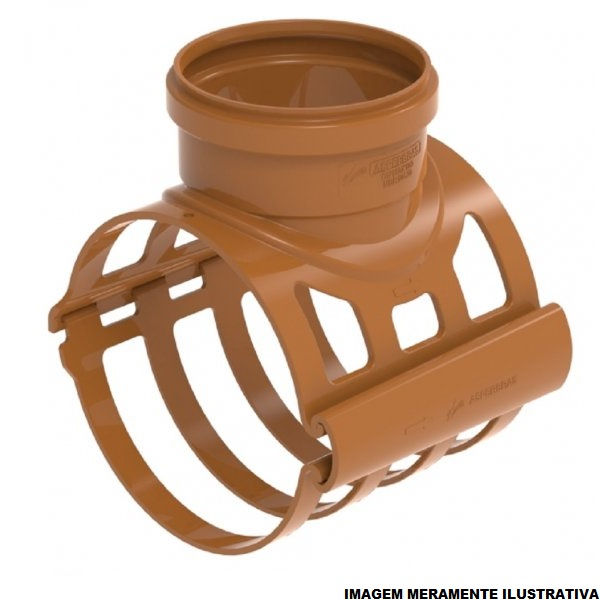 Selim Com Redução e Trava 150x100 mm Coletor Laranja