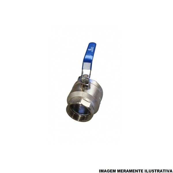 Válvula Liga de Zinco Esfera Passagem Plena 1.1/2" com Alavanca com Rosca BSP