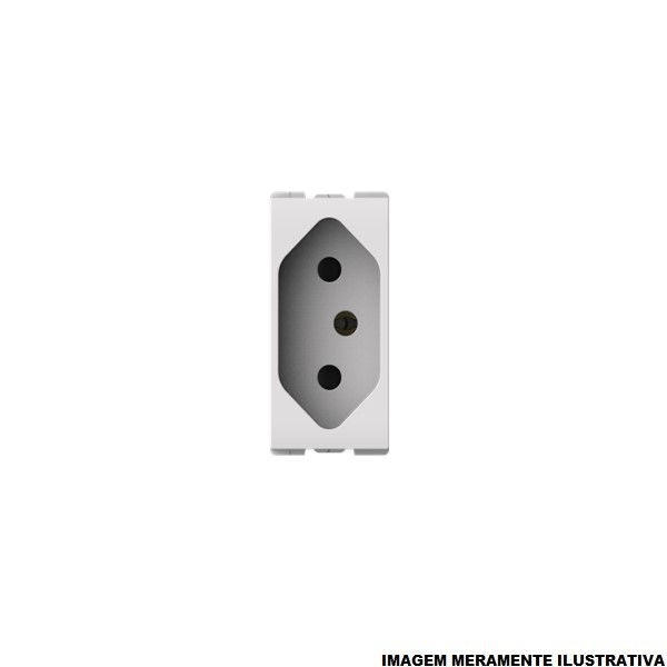 Módulo Módulo Tomada NBR 2P+T 20A/250VCA PVC Branco Linha Origen
