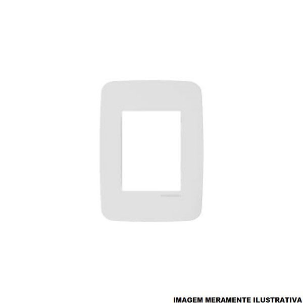 Placa PVC para 3 Módulos 4x2 Branca Linha Origen