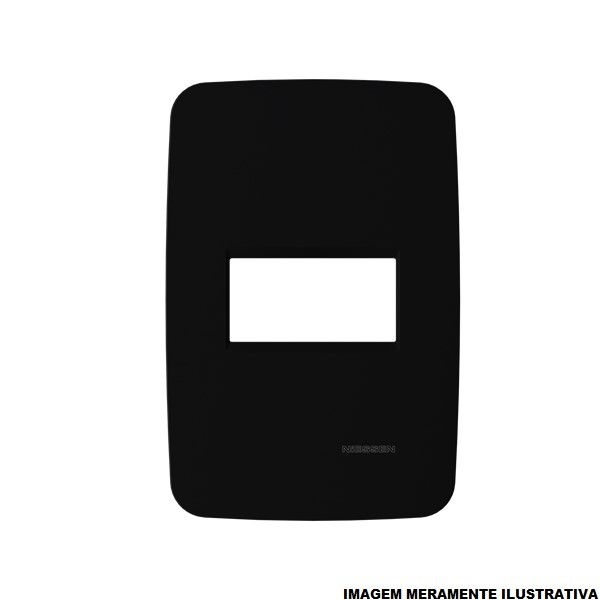 Placa PVC para 1 Módulo 4x2 Preta Linha Origen