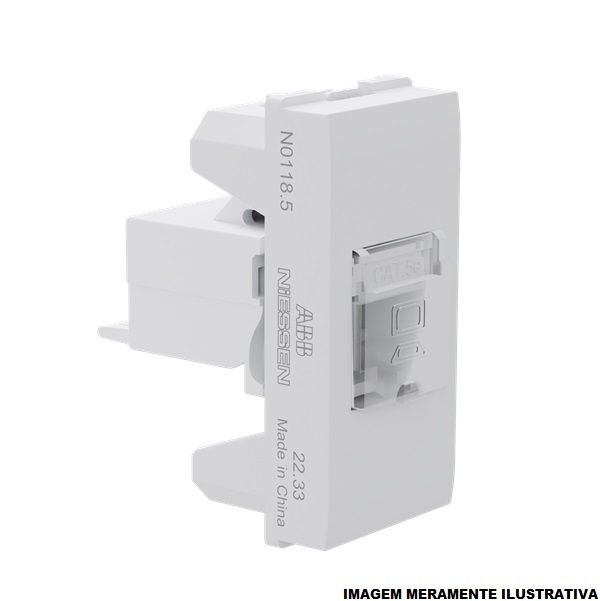 Módulo Módulo Tomada RJ45 CAT5E PVC Branco Linha Origen