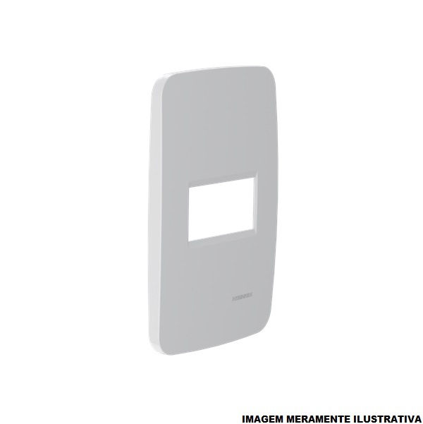 Placa PVC para 1 Módulo Horizontal 4x2 Branca Linha Origen