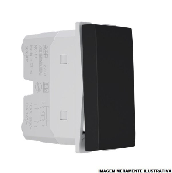 Módulo Módulo Interruptor Intermediário 10A/250VCA PVC Preto Linha Origen
