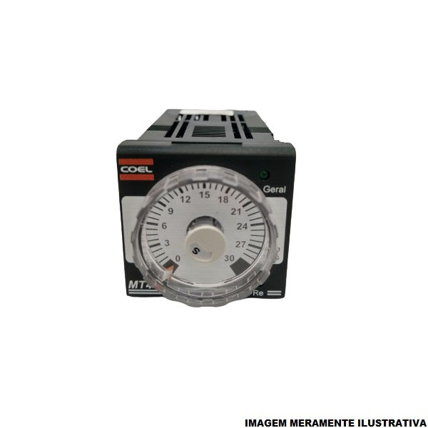 Controlador Temporizador Analógico Retardo/Impulso 30 SEG a 30 Min 100-240VCA 48x48 mm Ajuste Knob