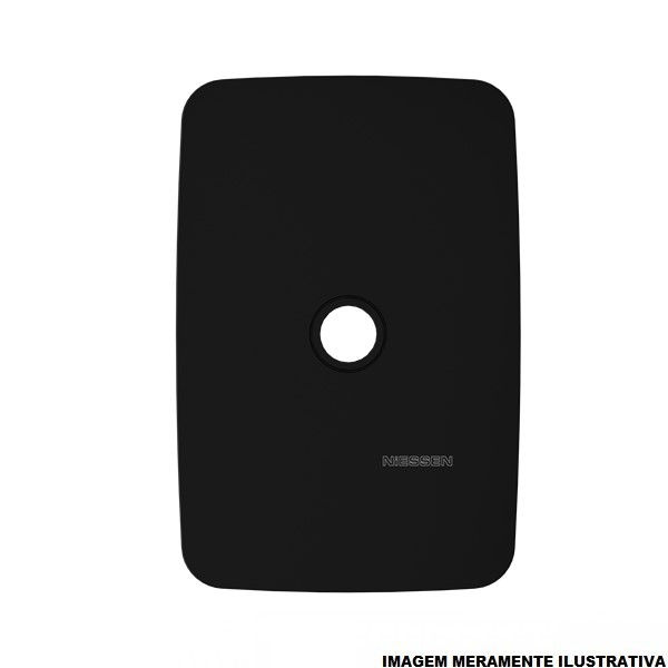 Placa PVC Cega 4x2 Preta Linha Origen