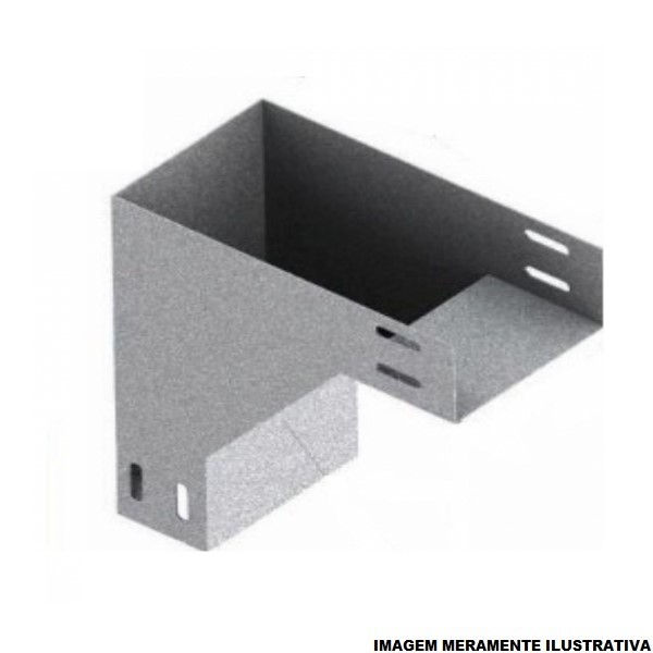 Curva 90G Inversão Lisa Galvanizada Eletrolítica para Eletrocalha 75x50 mm
