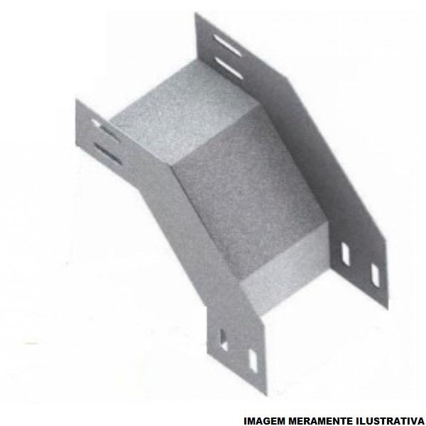 Curva 90G Vertical Lisa Galvanizada Eletrolítica Externa para Eletrocalha 75x50 mm