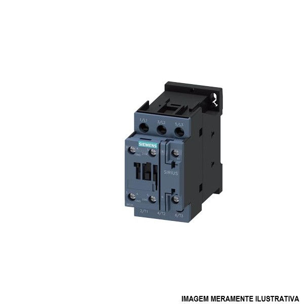 Contator Principal Tripolar 25A S0 1NA+1NF 110-120VCA 50/60 Hz 3RT2026 Conexão para Parafuso