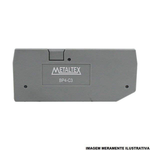 Tampa Final Poliamida para SAK 4,00 mm² Cinza BP para 3 Vias