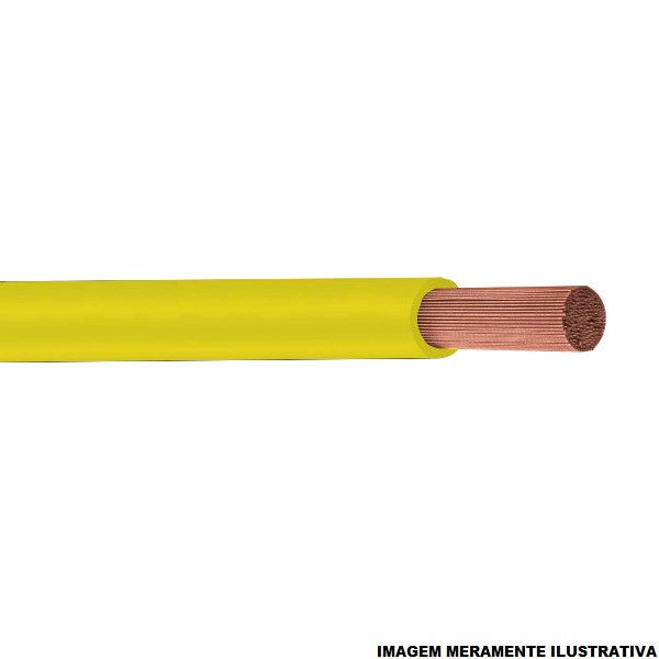 Cabo Cobre Isolado PVC 70G 750V 1x 2,50 mm² ATOX FLEX Amarelo NBR 13248 Classe 5