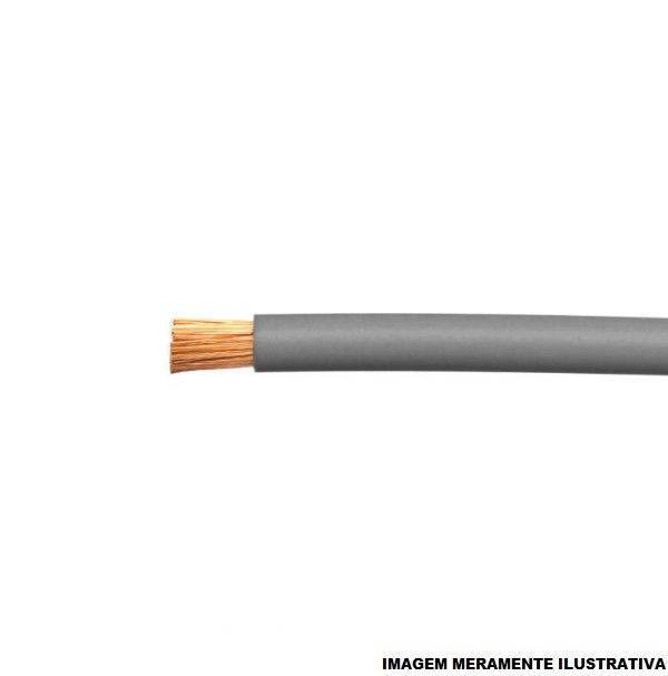Cabo Cobre Isolado PVC 70G 750V 1x 2,50 mm² ATOX FLEX Cinza NBR 13248 Classe 5
