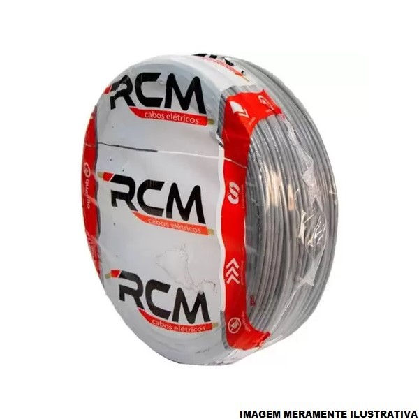 Cabo Cobre Isolado PVC 70G 750V 1x 2,50 mm² ATOX FLEX Cinza NBR 13248 Classe 5