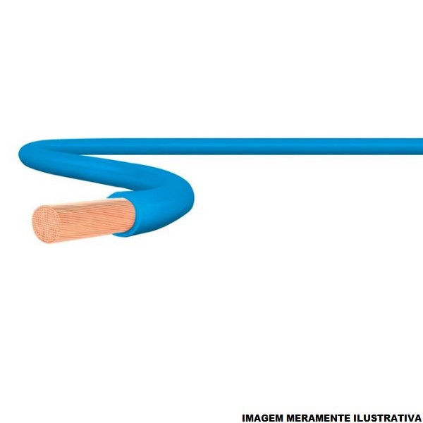 Cabo Cobre Isolado PVC 70G 750V 1x 6,00 mm² ATOX FLEX Azul NBR 13248 Classe 5
