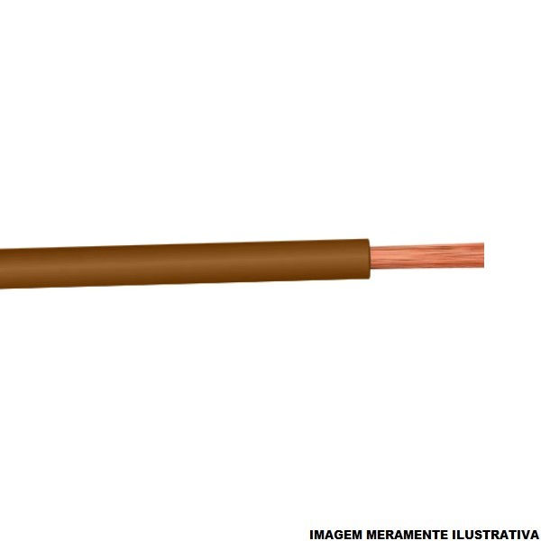 Cabo Cobre Isolado PVC 70G 750V 1x 2,50 mm² Flexível Marrom NBR 247-3 Classe 5