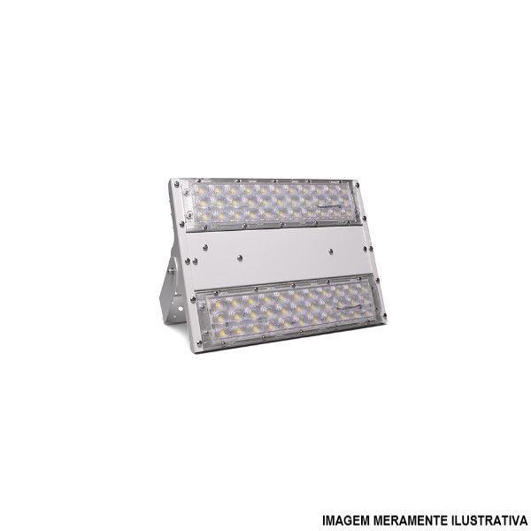 Projetor Led Sobrepor 150W 60G Alumínio Bravo 5000K 22500 lm Bivolt Branco IP66 100.000H