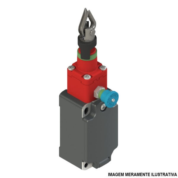 Fim de Curso Ação Lenta LE 3A 400VCA Corpo PVC Caixa Larga com Tração 1NA+2NF com Botão Reset