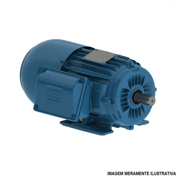 Motor Trifásico 1,50 CV/1,10 kW 4 Polos 1800 RPM 220-380VCA 60 Hz IP55 Carcaça L80/B3D IR3 Premium Azul