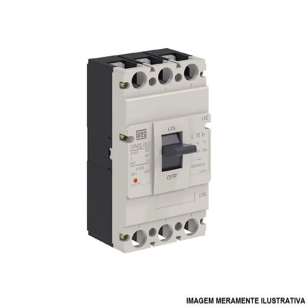 Disjuntor Termomagnético Fixo Tripolar DWP400 L 300A 50 KA/35 KA 220/380VCA Caixa Moldada