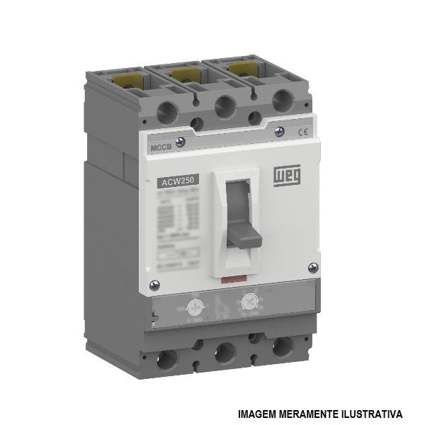 Disjuntor Eletrônico Ajustável Tripolar ACW250H 100-250A 100 KA/85 KA 220/380VCA Caixa Moldada ETS