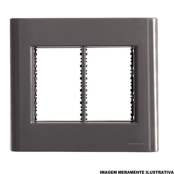 Placa PVC para 6 Módulos 4x4 Titanio GIZ com Suporte