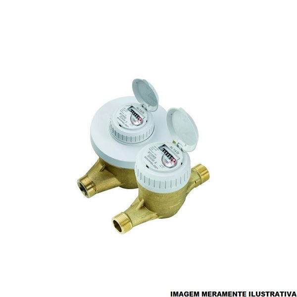 Hidrômetro Hidrômetro Corpo Latão Volumétrico Industrial 1.1/2" Vazão QN 10 - Qmax 20 m3/H sem Telemetria PRE Equipado com Visor Plano sem Conexões