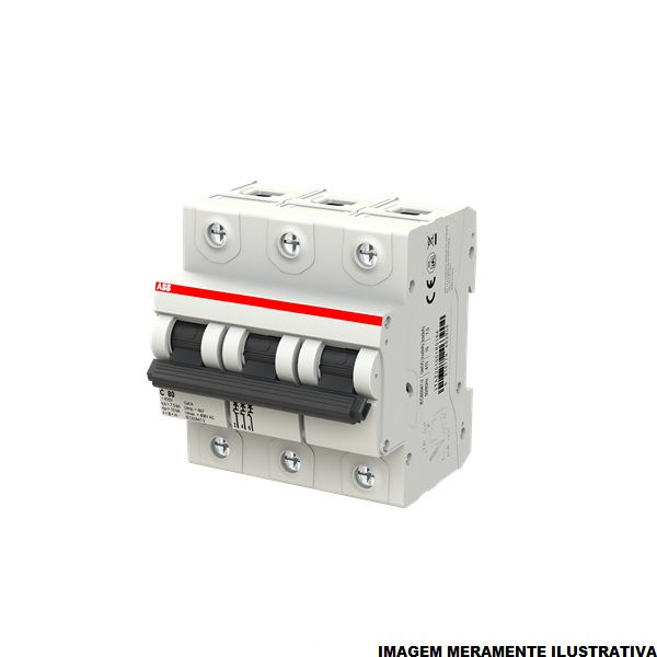 Disjuntor Termomagnético Fixo Tripolar SH803 C 80A 10 KA 380VCA DIN