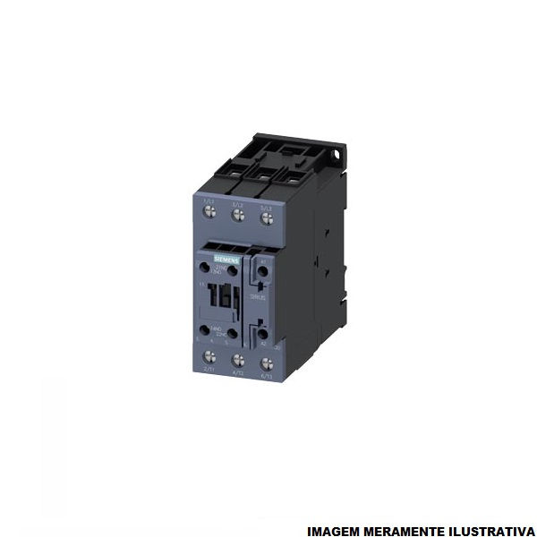 Contator Principal Tripolar 65A S2 1NA+1NF 24VCC 3RT2037 Conexão para Parafuso