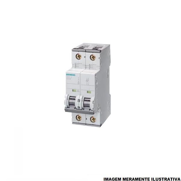 Disjuntor Termomagnético Fixo Bipolar 5SY4 D 40A 25 KA/10 KA 220/380VCA DIN