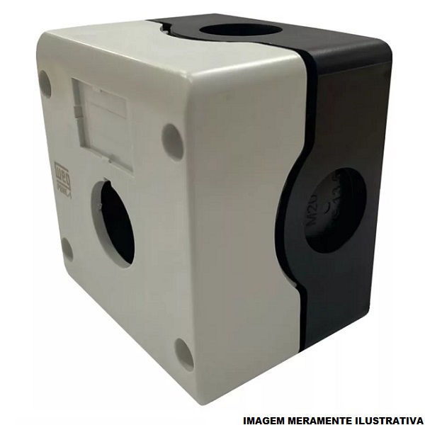 Caixa Botoeira Sobrepor Vazia Centralizada PVC com 1 Furo 22 mm Cinza IP66