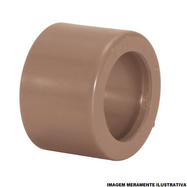 Bucha PVC Redução Curta Soldável 25x20 mm Classe 15 Marrom Água Fria