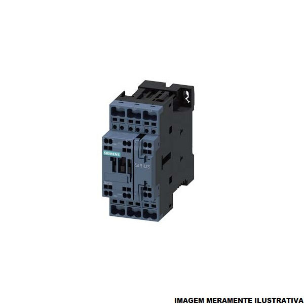 Contator Principal Tripolar 38A S0 1NA+1NF 24VCC 3RT2028 Conexão para Mola