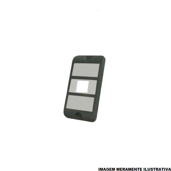 Tampa PVC para 1 Tomada RJ45 para Condulete Cinza 3/4" Fixação com Pressão