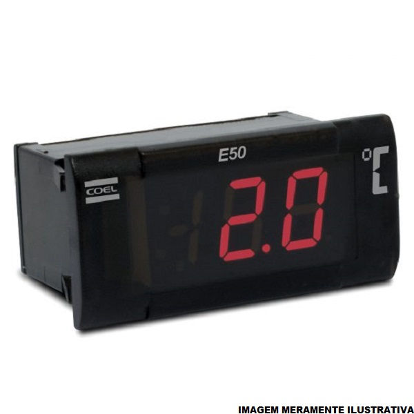 Controlador Temperatura Digital para Refrigeração -50A 109G 220VCA 31x64x35 mm com Terminais Faston