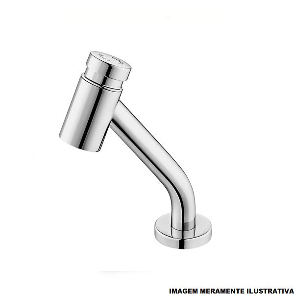 Torneira Lavatório Ligas de Cobre Fechamento Automático para Balcão 1/2" Cromada Baixa Loggica Matic