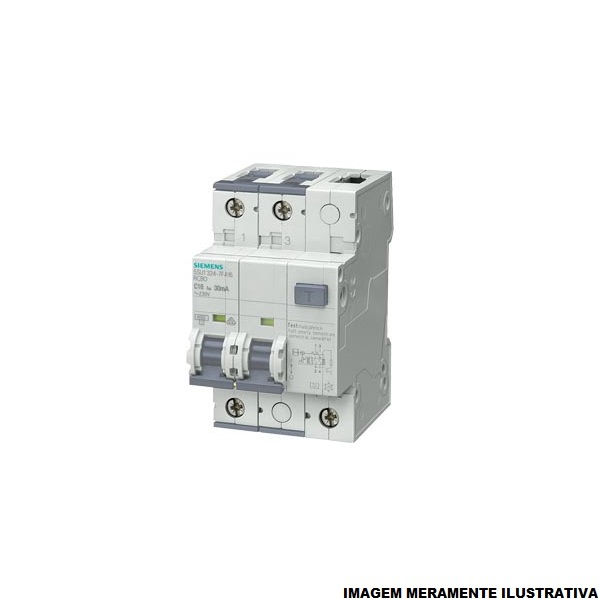Disjuntor dr Bipolar C 25A 30 MA 10 KA 220VCA DIN